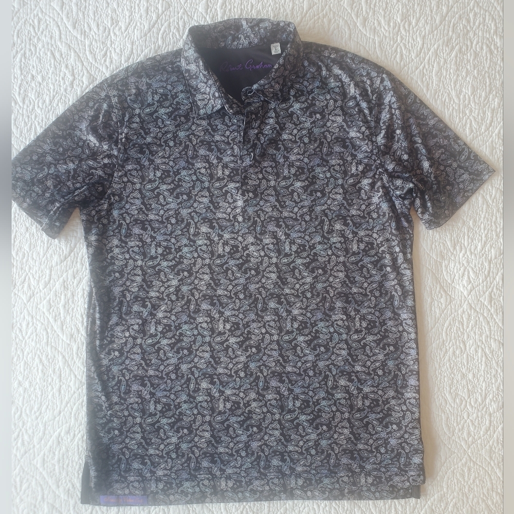 Robert Graham Men's Shark Bait Performance Knit Polo Shirt